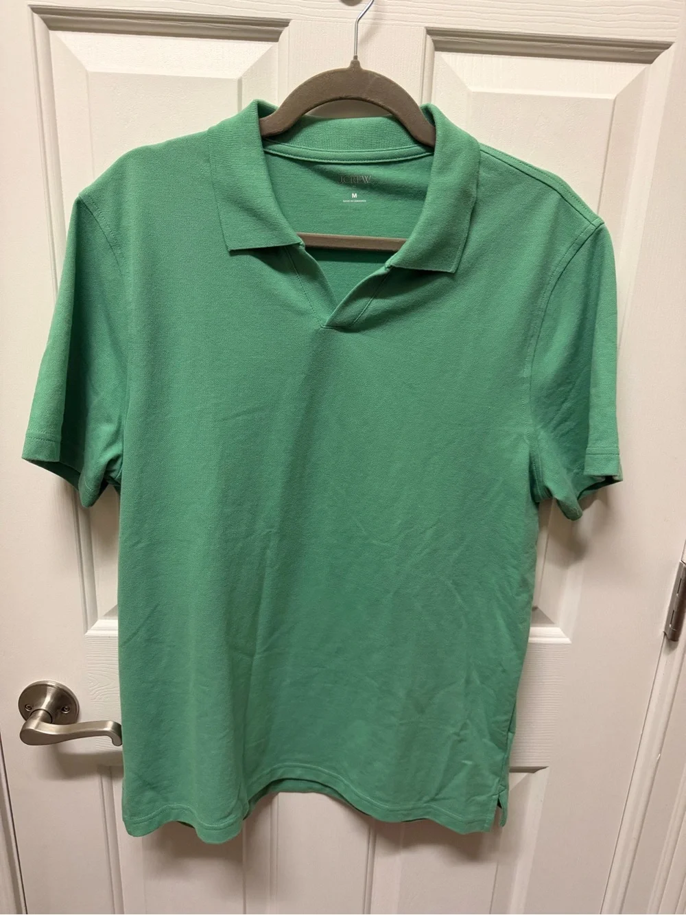 J. Crew Short-Sleeve Polo in Mint Green